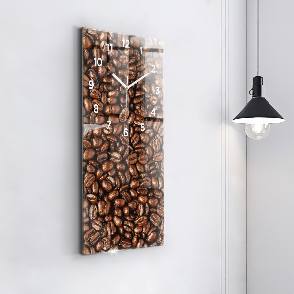 Modern vertical wall clock Coffee beans