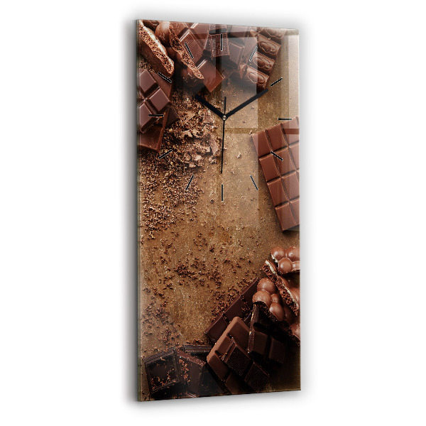 Modern vertical wall clock Chocolate bars