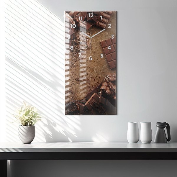 Modern vertical wall clock Chocolate bars