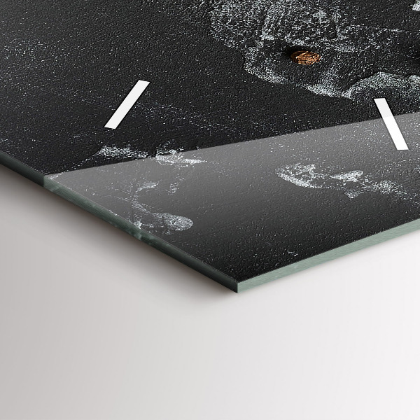 Modern vertical wall clock Spices on the counter