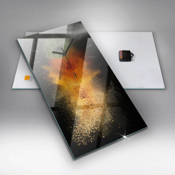 Modern vertical wall clock Spices scattered