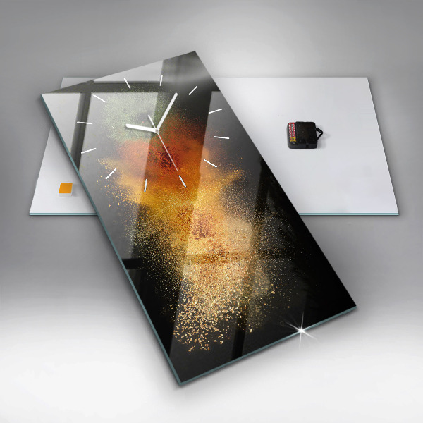 Modern vertical wall clock Spices scattered