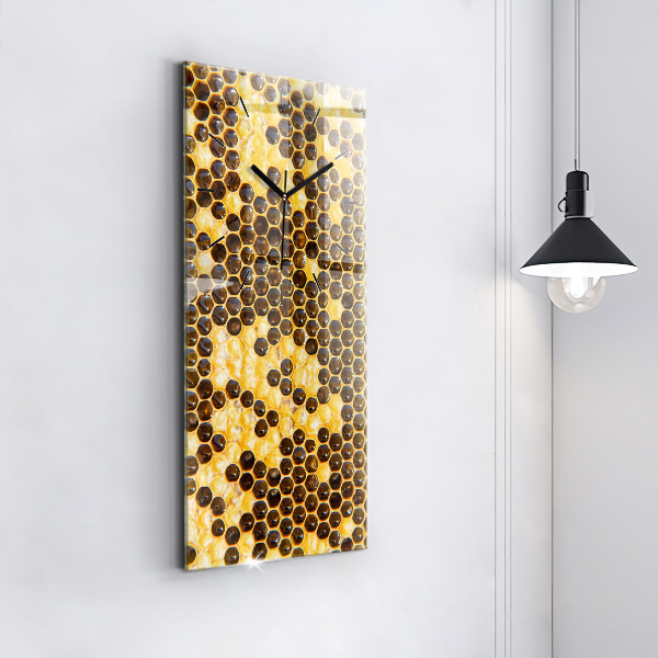 Modern vertical wall clock Honeycomb