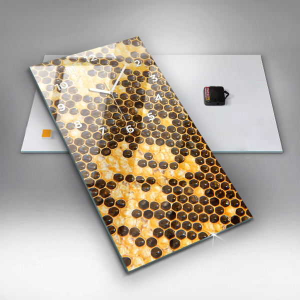 Modern vertical wall clock Honeycomb