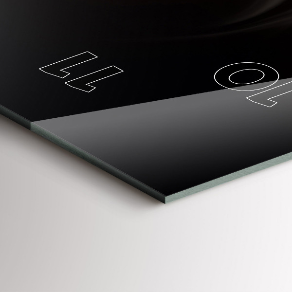 Modern vertical wall clock A cup of coffee