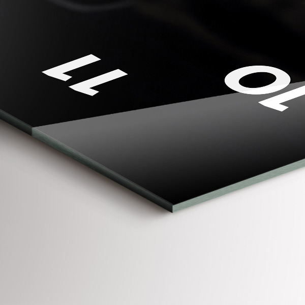 Modern vertical wall clock Cup and coffee beans