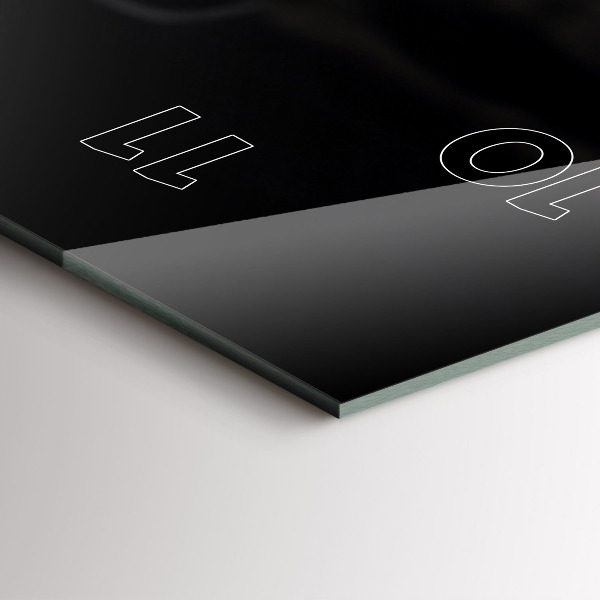 Modern vertical wall clock Cup and coffee beans