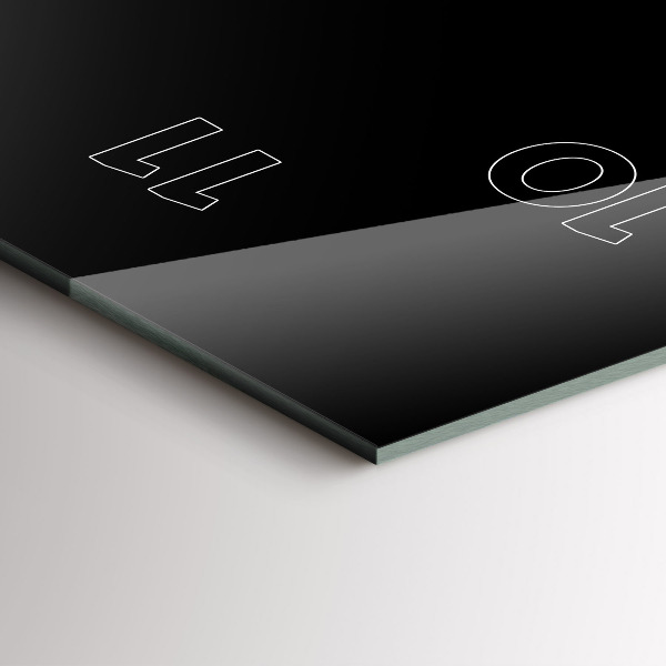 Modern vertical wall clock Black coffee