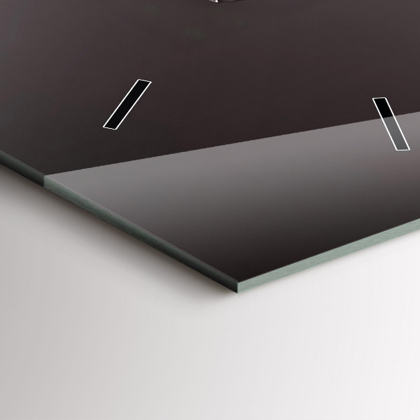 Modern vertical wall clock A glass of red wine