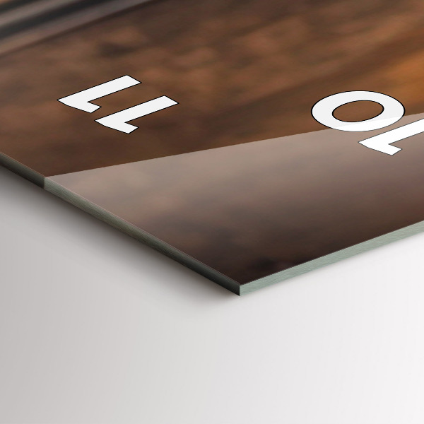 Modern vertical wall clock A cup of coffee