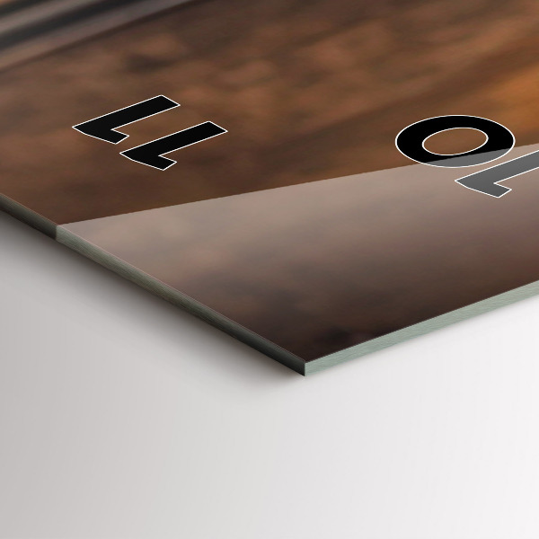 Modern vertical wall clock A cup of coffee