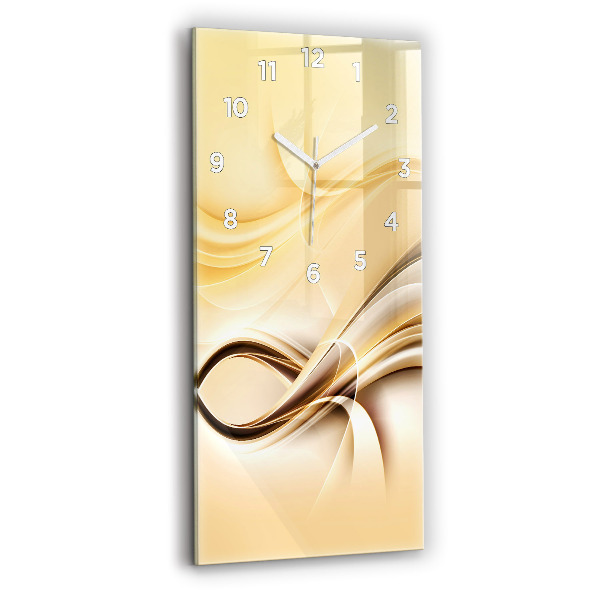 Modern vertical wall clock Abstraction waves