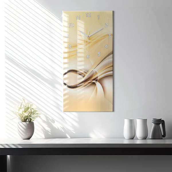 Modern vertical wall clock Abstraction waves