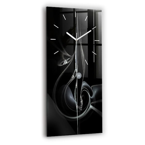 Modern vertical wall clock Abstract smoke