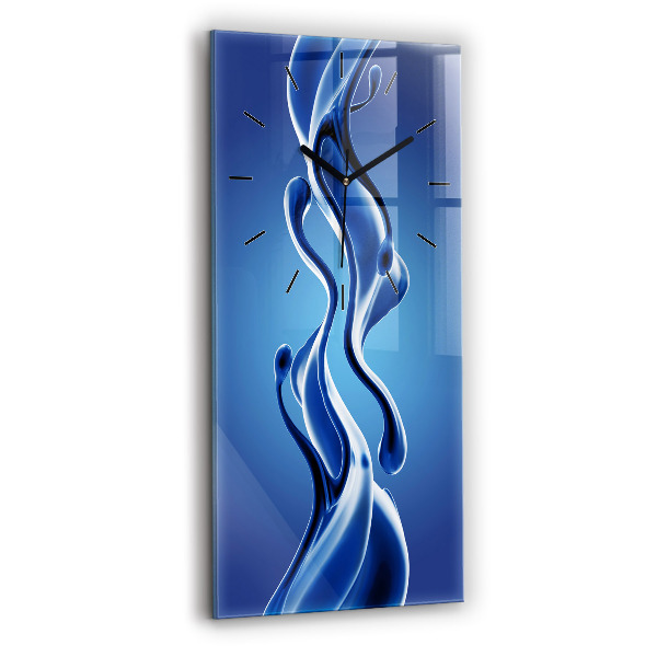 Modern vertical wall clock Liquid abstraction