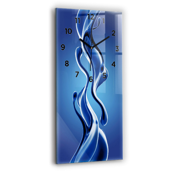 Modern vertical wall clock Liquid abstraction