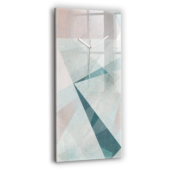 Modern vertical wall clock Triangles Abstract Texture