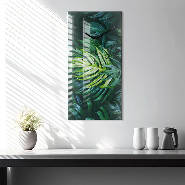 Modern vertical wall clock The Tropical Side of Nature