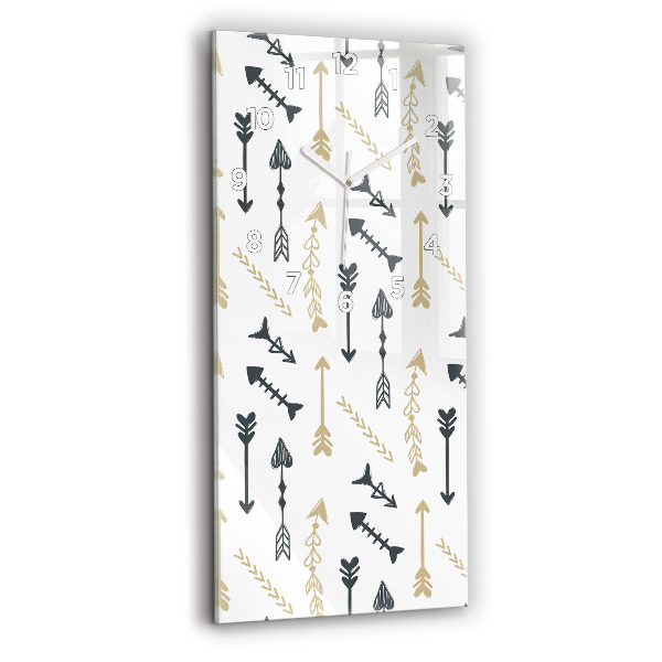 Modern vertical wall clock Geometric hipster pattern