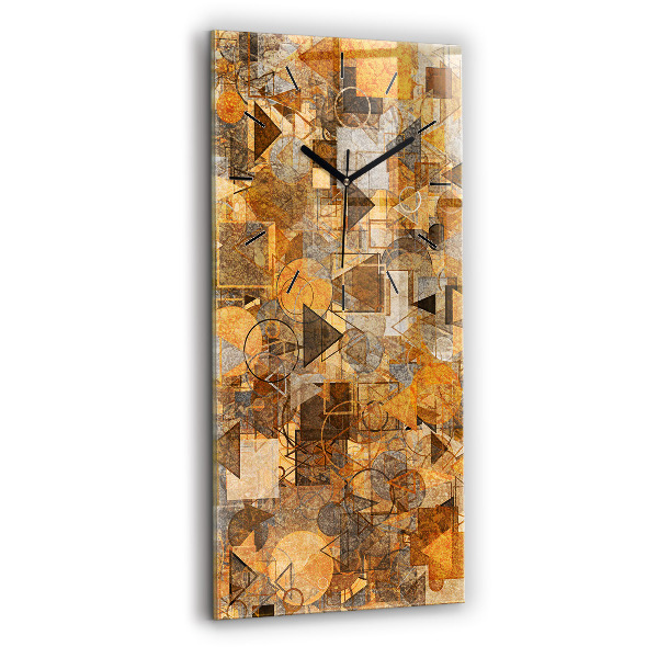 Modern vertical wall clock Geometric Shapes