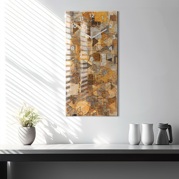 Modern vertical wall clock Geometric Shapes