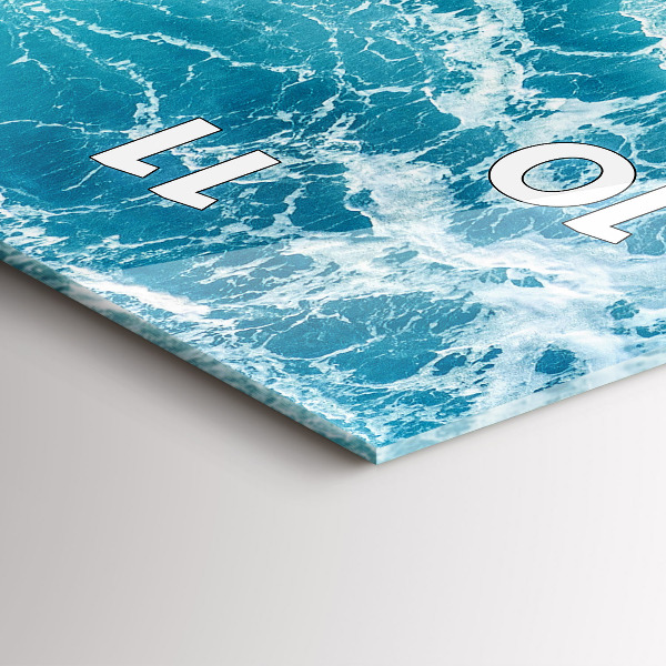 Modern vertical wall clock Ocean waves