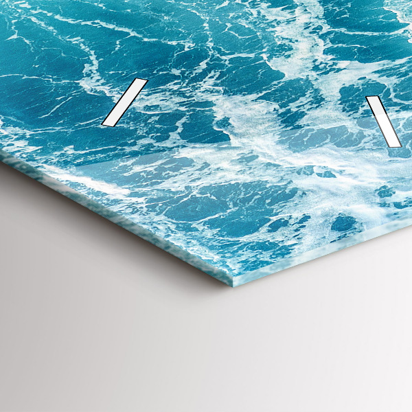 Modern vertical wall clock Ocean waves