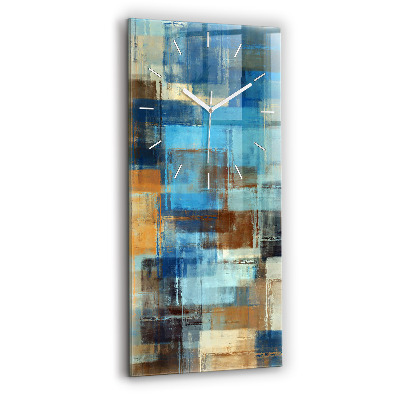 Modern vertical wall clock Colorful background - abstract