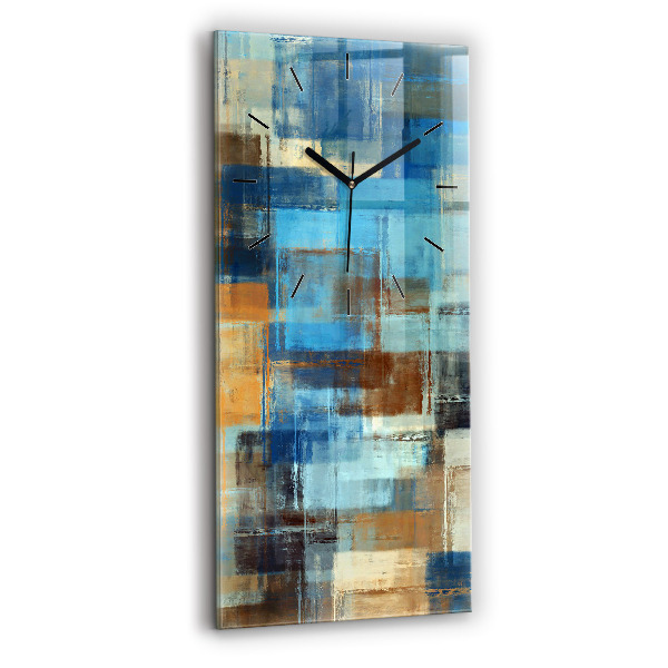 Modern vertical wall clock Colorful background - abstract