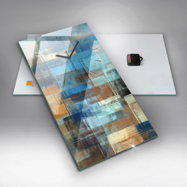 Modern vertical wall clock Colorful background - abstract