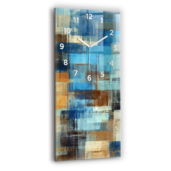 Modern vertical wall clock Colorful background - abstract