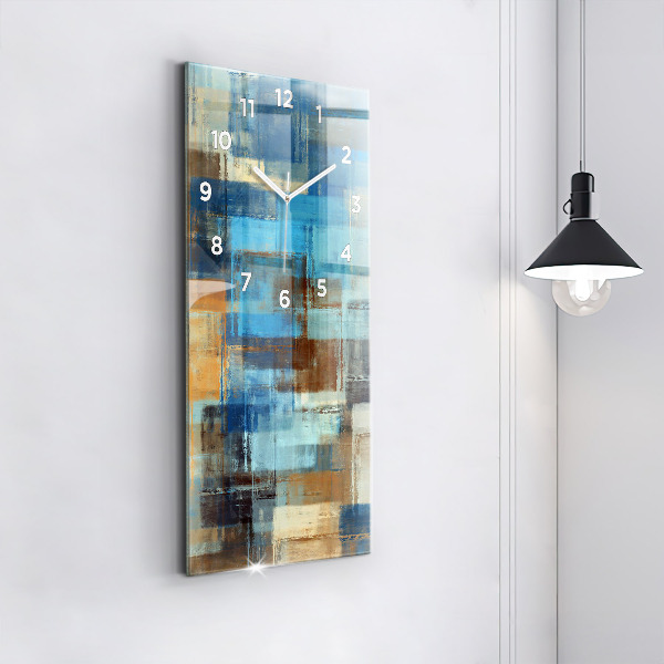 Modern vertical wall clock Colorful background - abstract