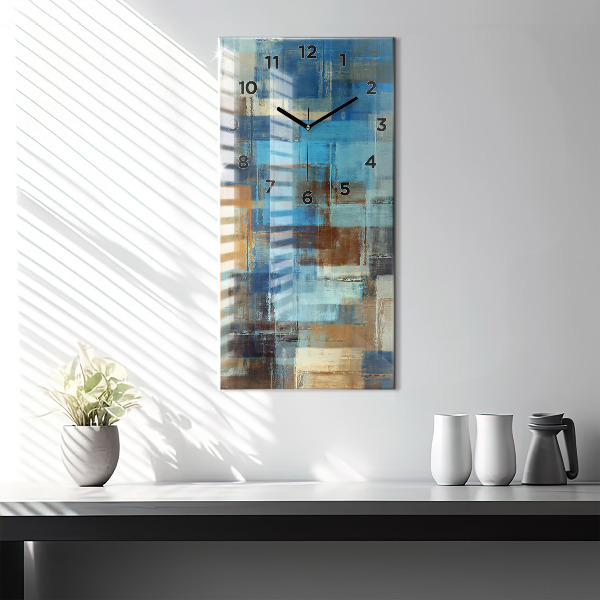 Modern vertical wall clock Colorful background - abstract
