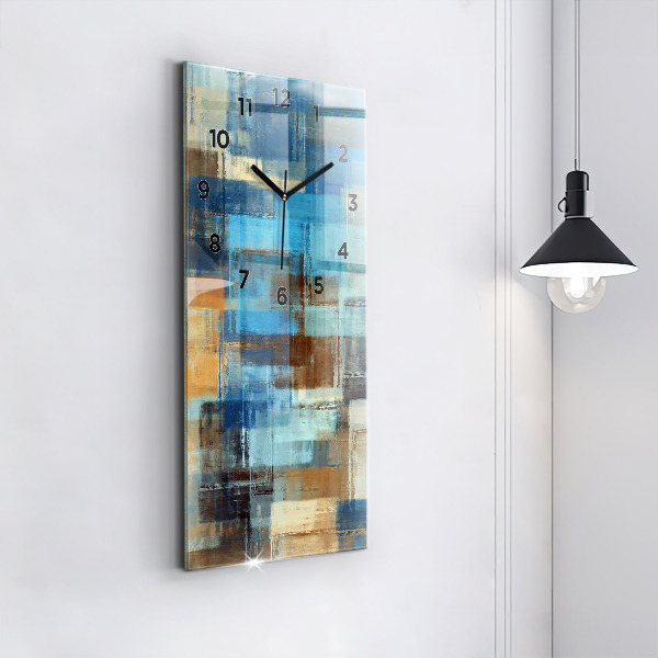 Modern vertical wall clock Colorful background - abstract