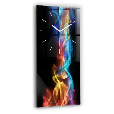 Modern vertical wall clock Abstract colorful lines