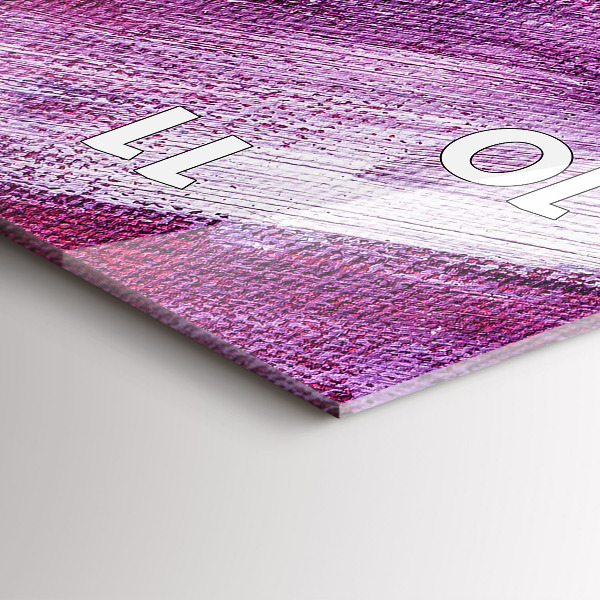 Modern vertical wall clock Acrylic paint texture