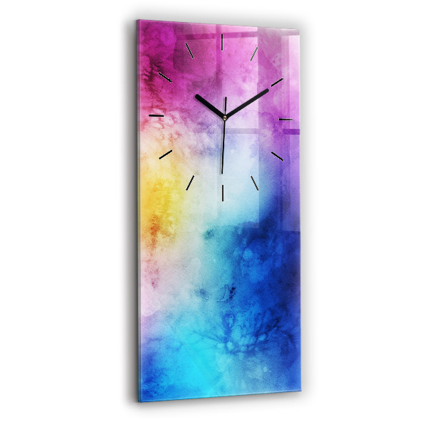 Modern vertical wall clock Colored Spots