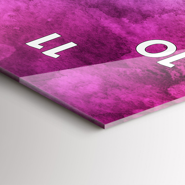 Modern vertical wall clock Colored Spots