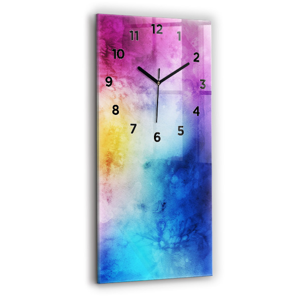 Modern vertical wall clock Colored Spots