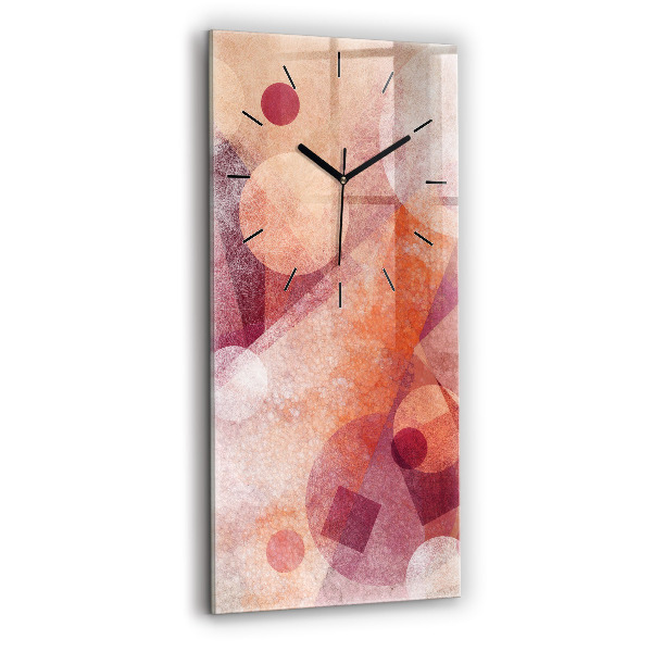 Modern vertical wall clock Geometric abstraction