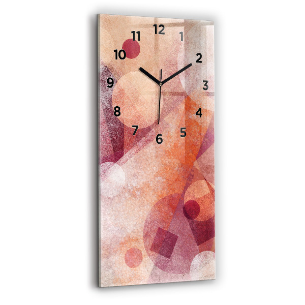 Modern vertical wall clock Geometric abstraction