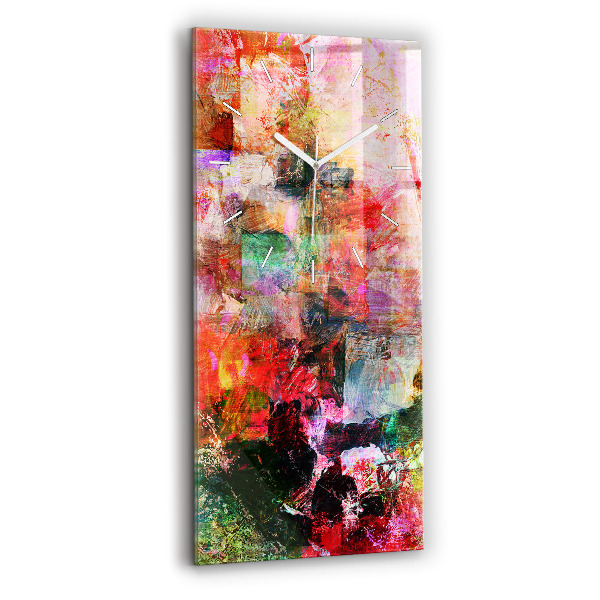 Modern vertical wall clock Abstract composition