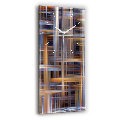 Modern vertical wall clock Abstract geometry