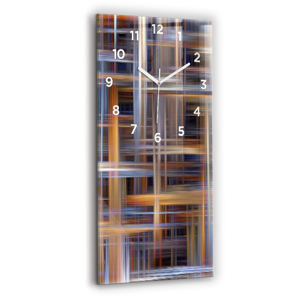 Modern vertical wall clock Abstract geometry