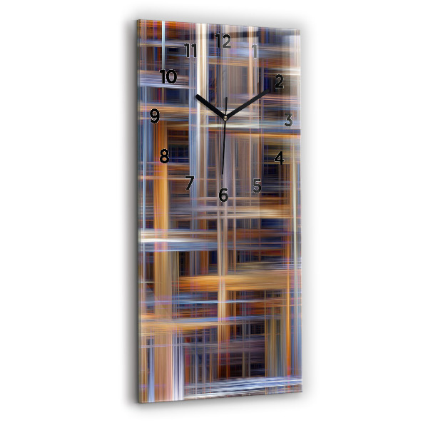 Modern vertical wall clock Abstract geometry