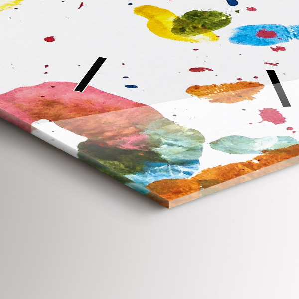 Modern vertical wall clock Children's handprints