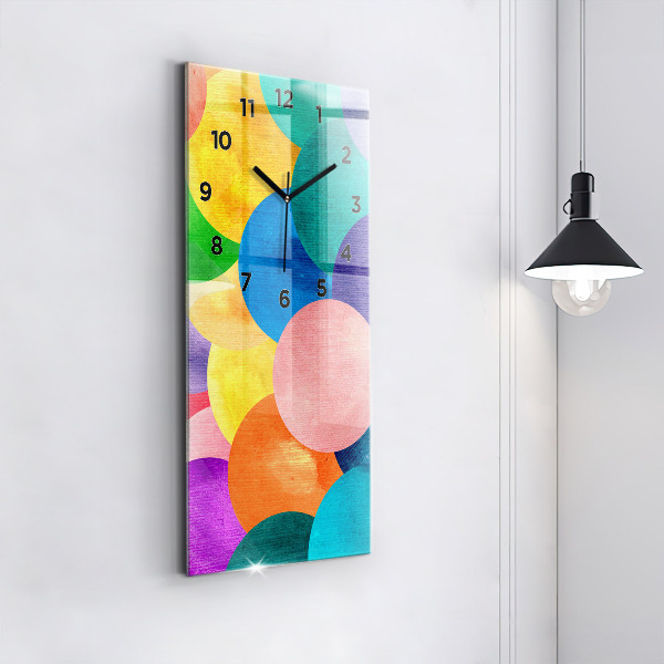 Modern vertical wall clock Abstract circles