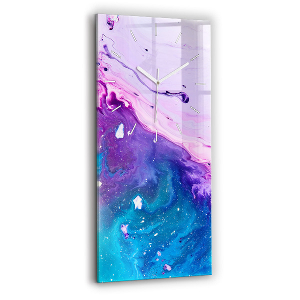 Modern vertical wall clock Colorful background