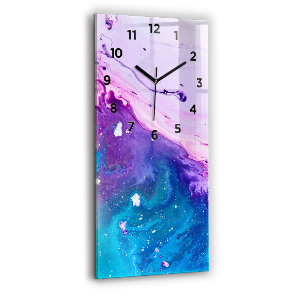 Modern vertical wall clock Colorful background