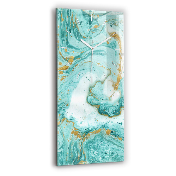 Modern vertical wall clock Marble texture